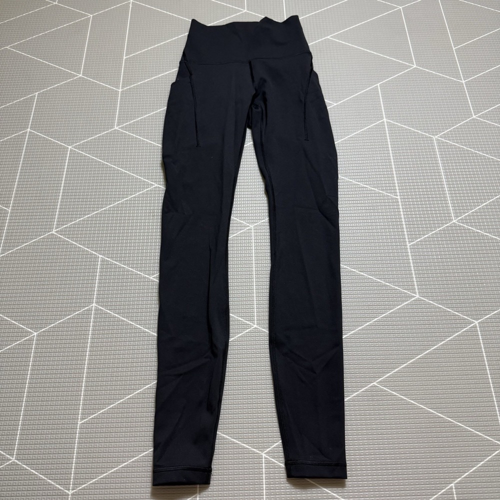 Lululemon Wunder Train High-Rise Tight with Pockets 28" Sz 2 Black LW5FFFS